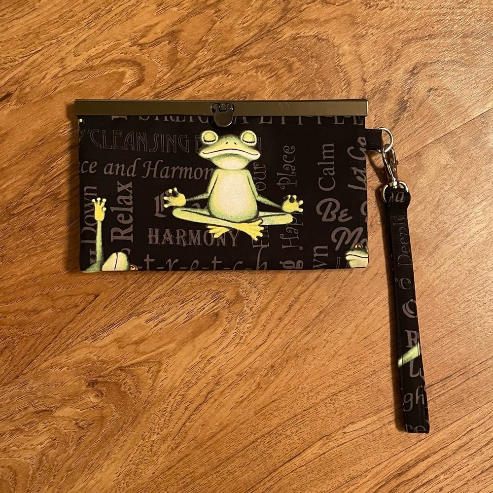 Yoga inspired small wristlet.